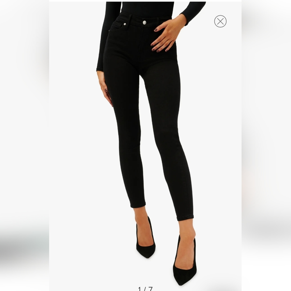 Good American Black Skinny Jeans Size 8